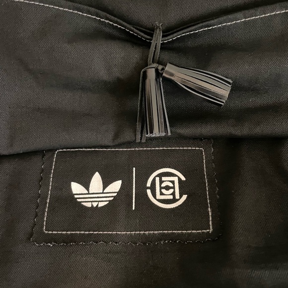 New! Adidas x CLOT Edison Chen Collab Black Canvas Bag w/ leather tassels - Picture 6 of 10